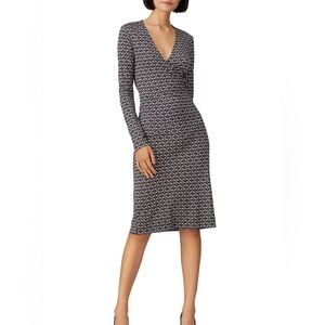 DIANE VON FURSTENBERG | Karis Silk Faux Wrap Dress As Is Per Photos